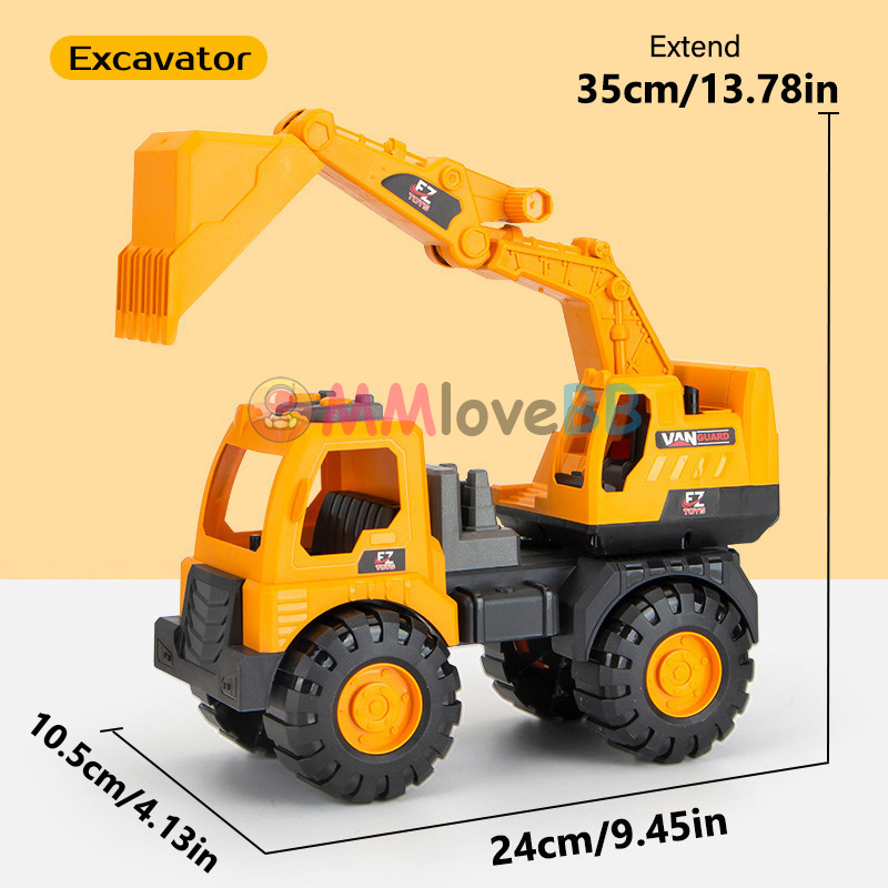Simulation Classic Engineering Car Toys Excavator Model Tractor Toy Boys Children Truck Model Car Toys for Kid Gift alx