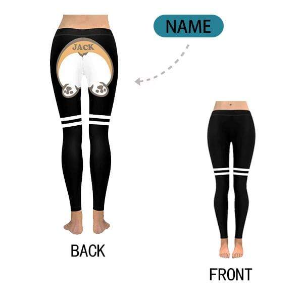 Custom Name Corgis Butt Line All-Over Low Rise Leggings