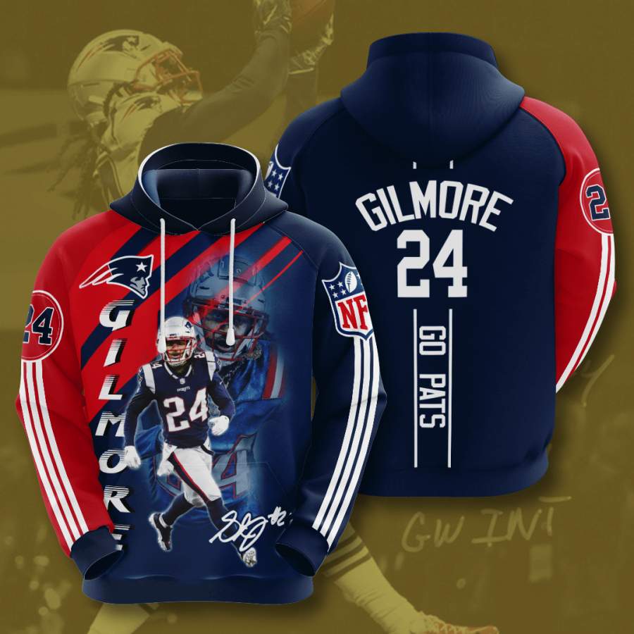 New England Patriots Stephon Gilmore Hoodie 3D Style5155 All Over Printed