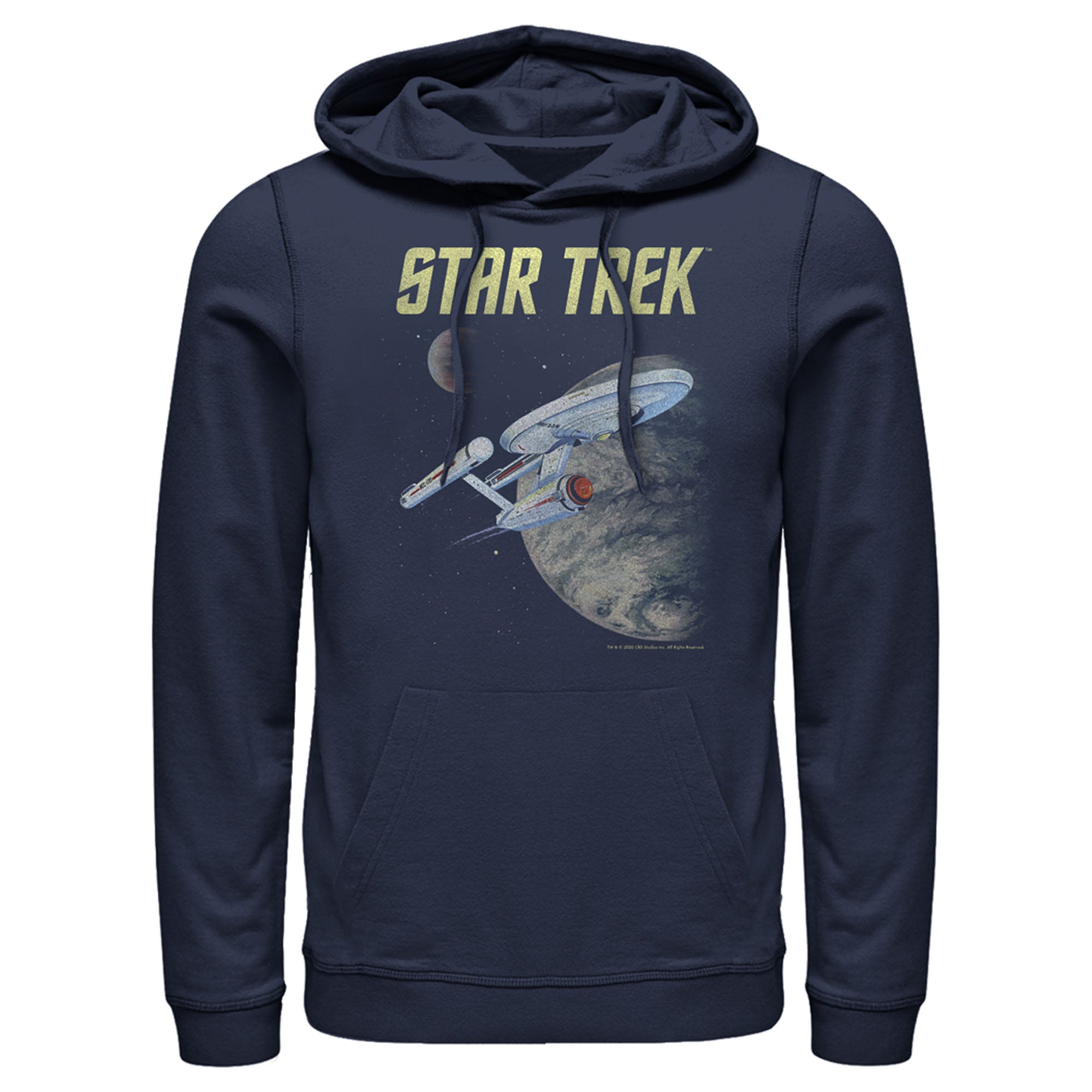 Men’S Star Trek: The Original Series Uss Enterprise Discovering New Worlds In Space Pull Over Hoodie