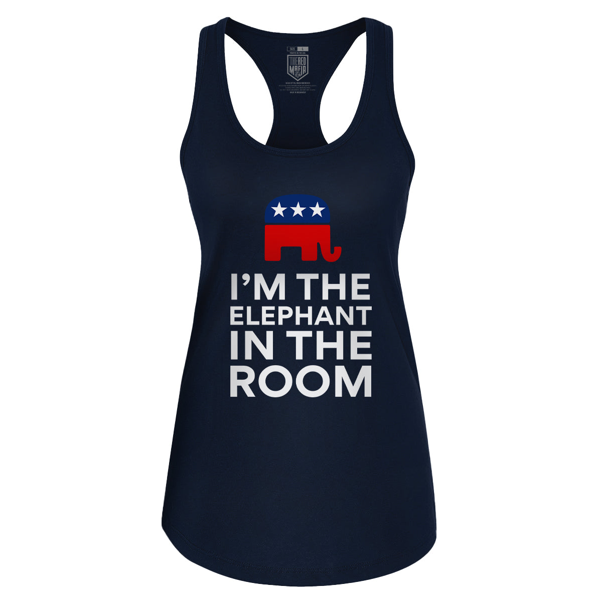 The Elephant In The Room Woman’S Racerback Tank