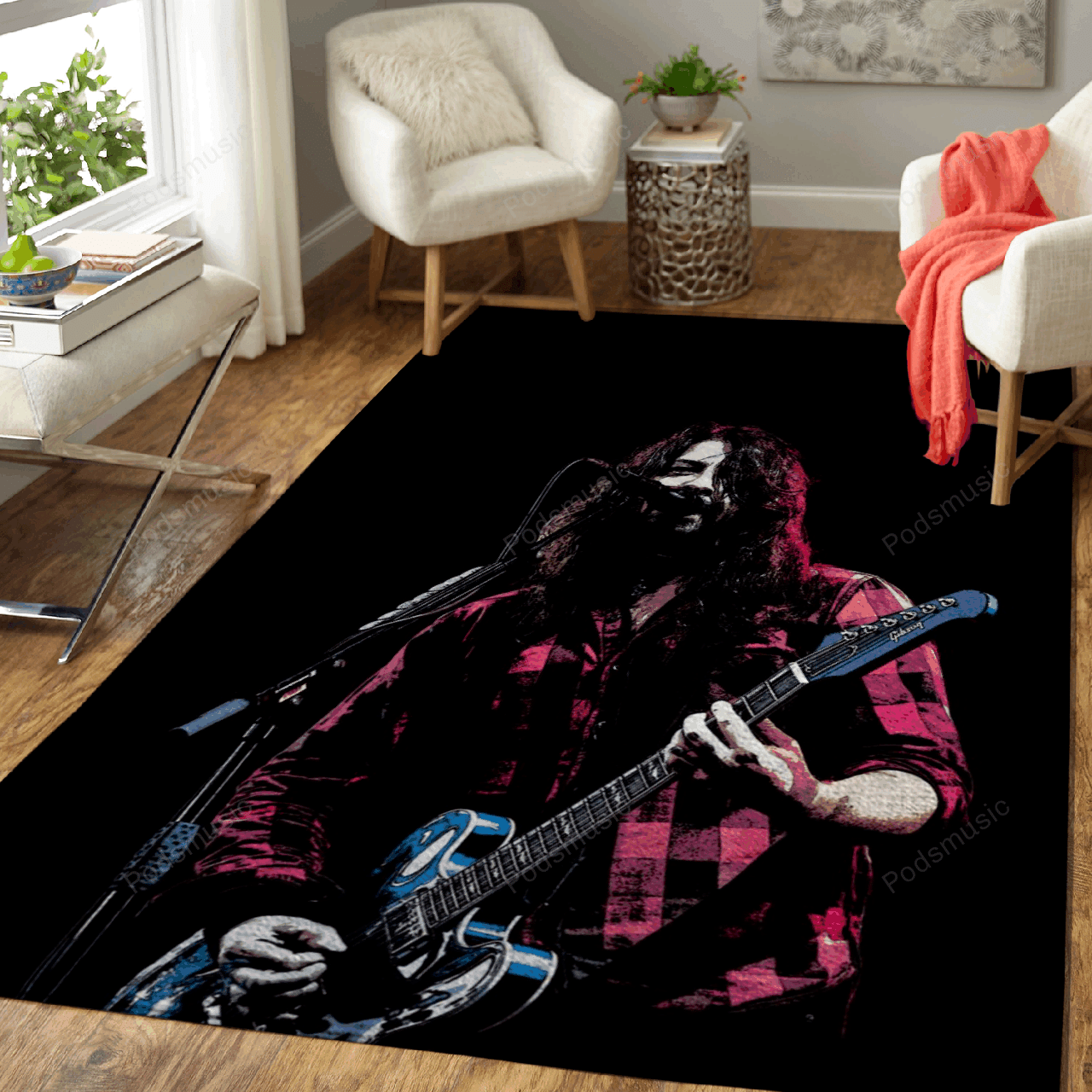 Dave Grohl guitar – Music Art For Fans Area Rug Carpet