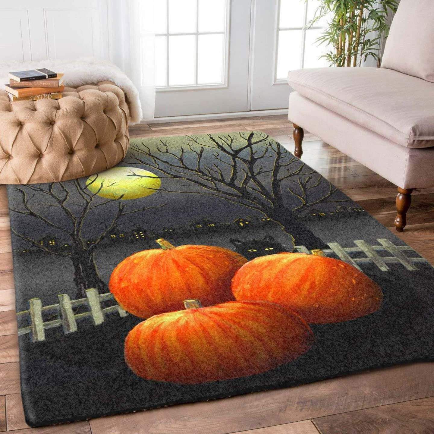 Cat Halloween Rug, Floor Rugs