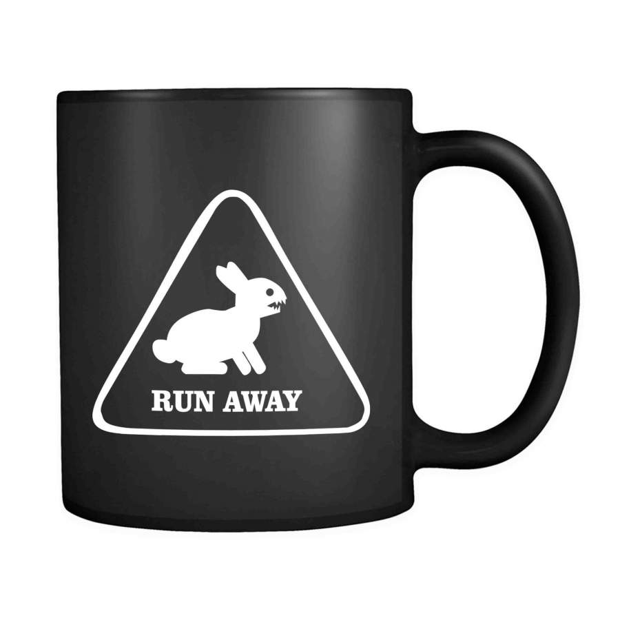 Run Away Monty Python Holy Grail Easter Bunny Rabbit 11oz Mug