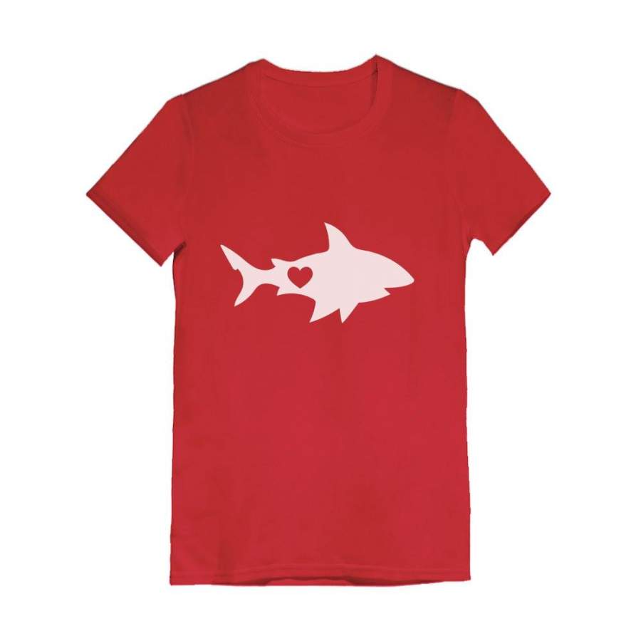 Valentine’s Day Shark with a Heart Infant Girls’ Fitted T-Shirt