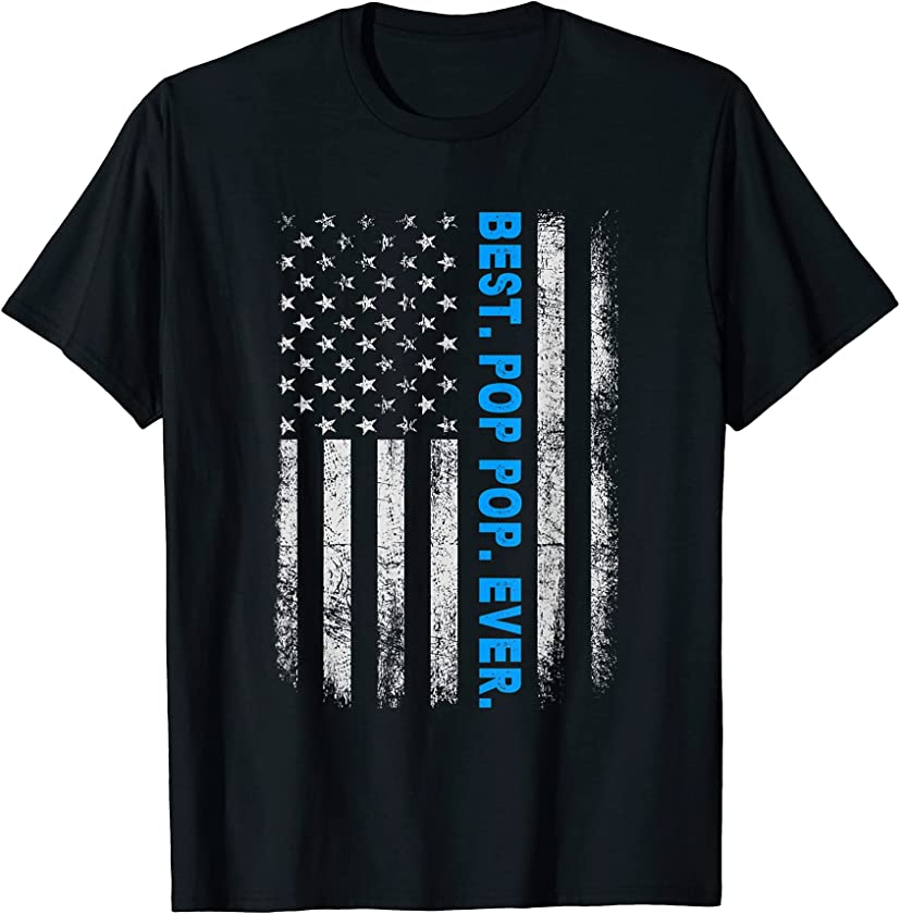 Best Poppop Ever American Flag Vintage Father’s Day Gift T-Shirt