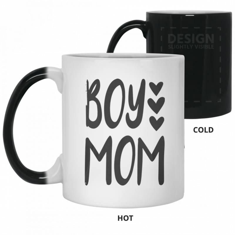 Boy Mom Love Hearts Cute for New Mothers of Baby T Shirt Color Changing Mug 11oz