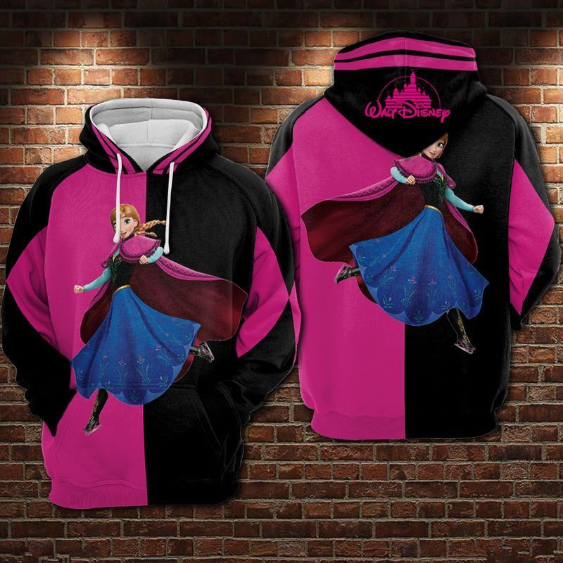 Unifinz Dn Frozen Hoodie Anna Black Pink Dn Castle Hoodie 2022