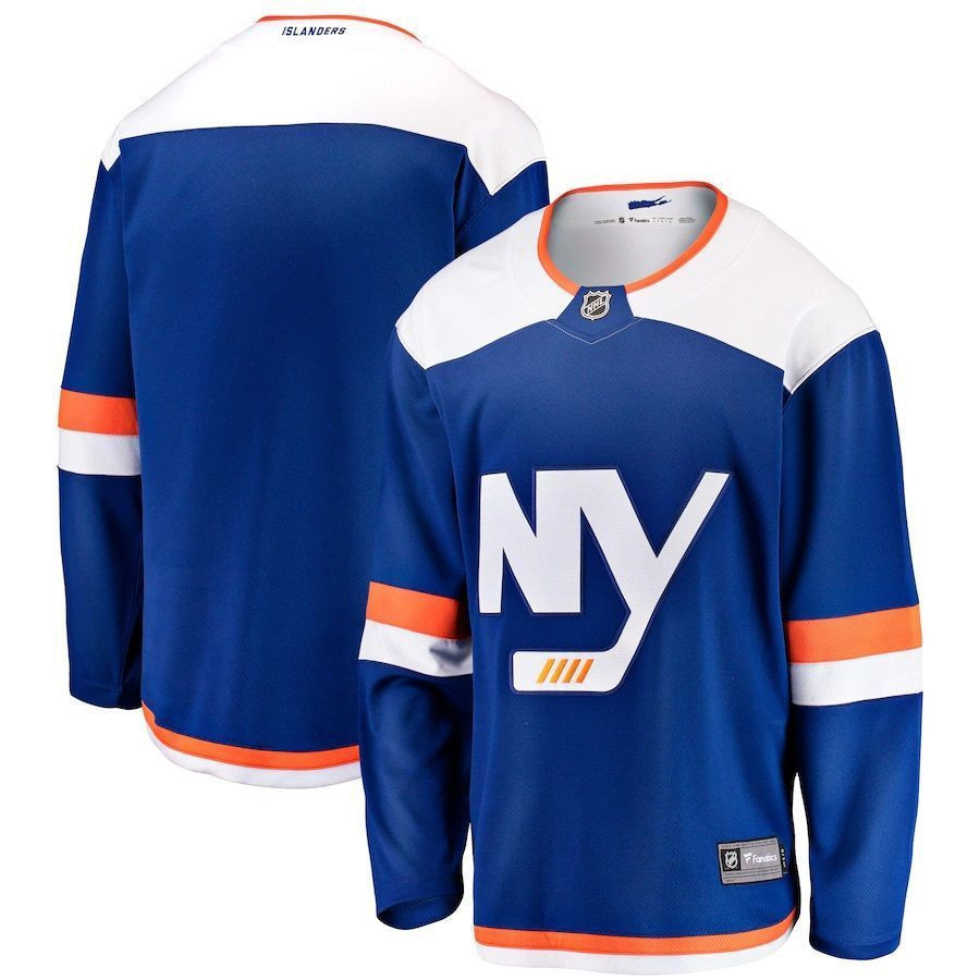 New York Islanders Fanatics Branded Alternate Breakaway Blank Blue 3D Jersey