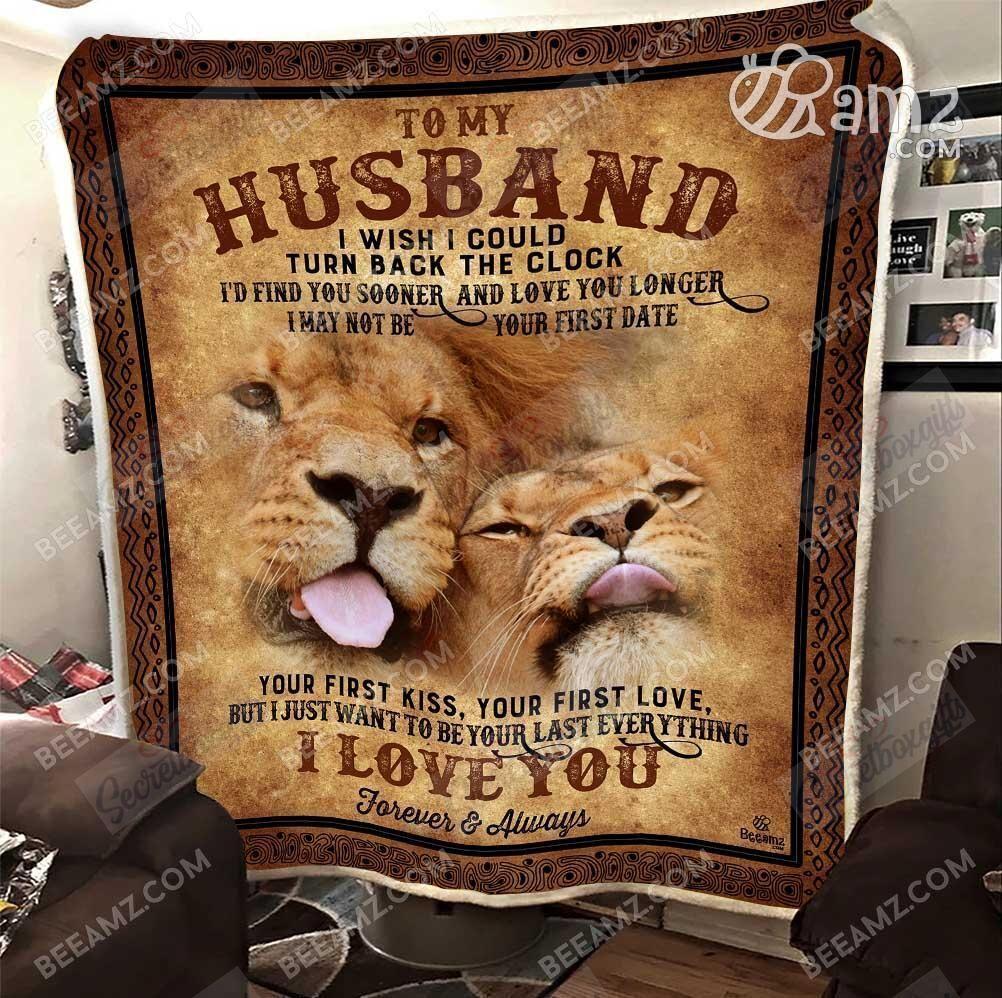 To My Husband Lion Couple 3D Gs-Cl-Dt3003 Fleece Blanket