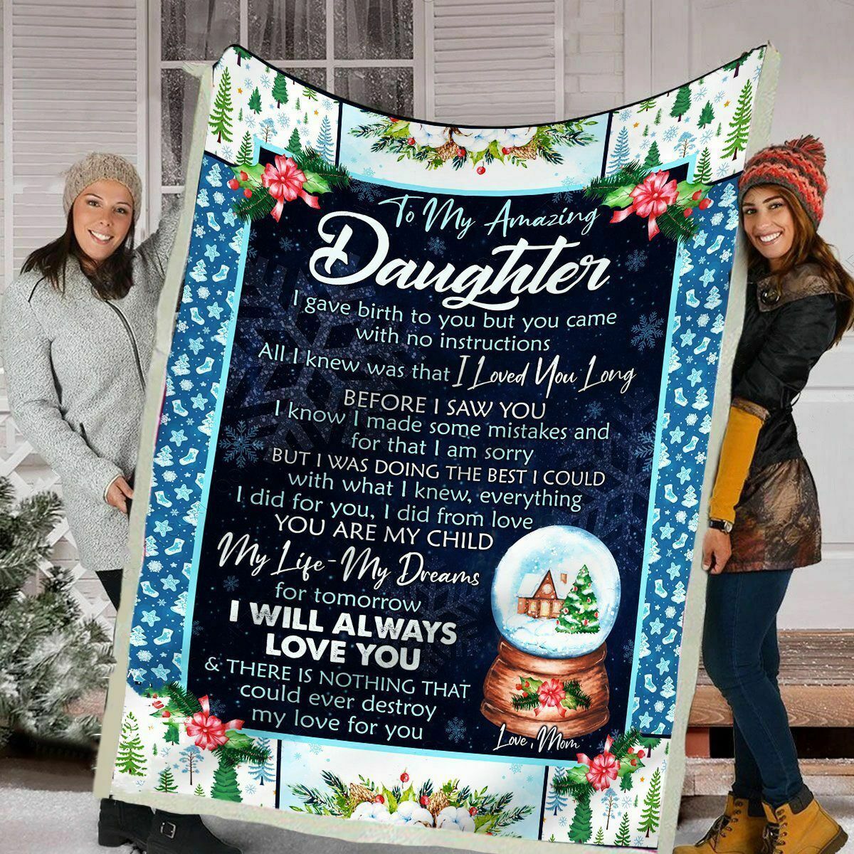 To My Daughter There Is Nothing That Could Destroy My Love For You Fleece Blanket Gift For Family,Birthday,Christmas,Daughter Gift Home Decor Bedding Couch Sofa Soft And Comfy