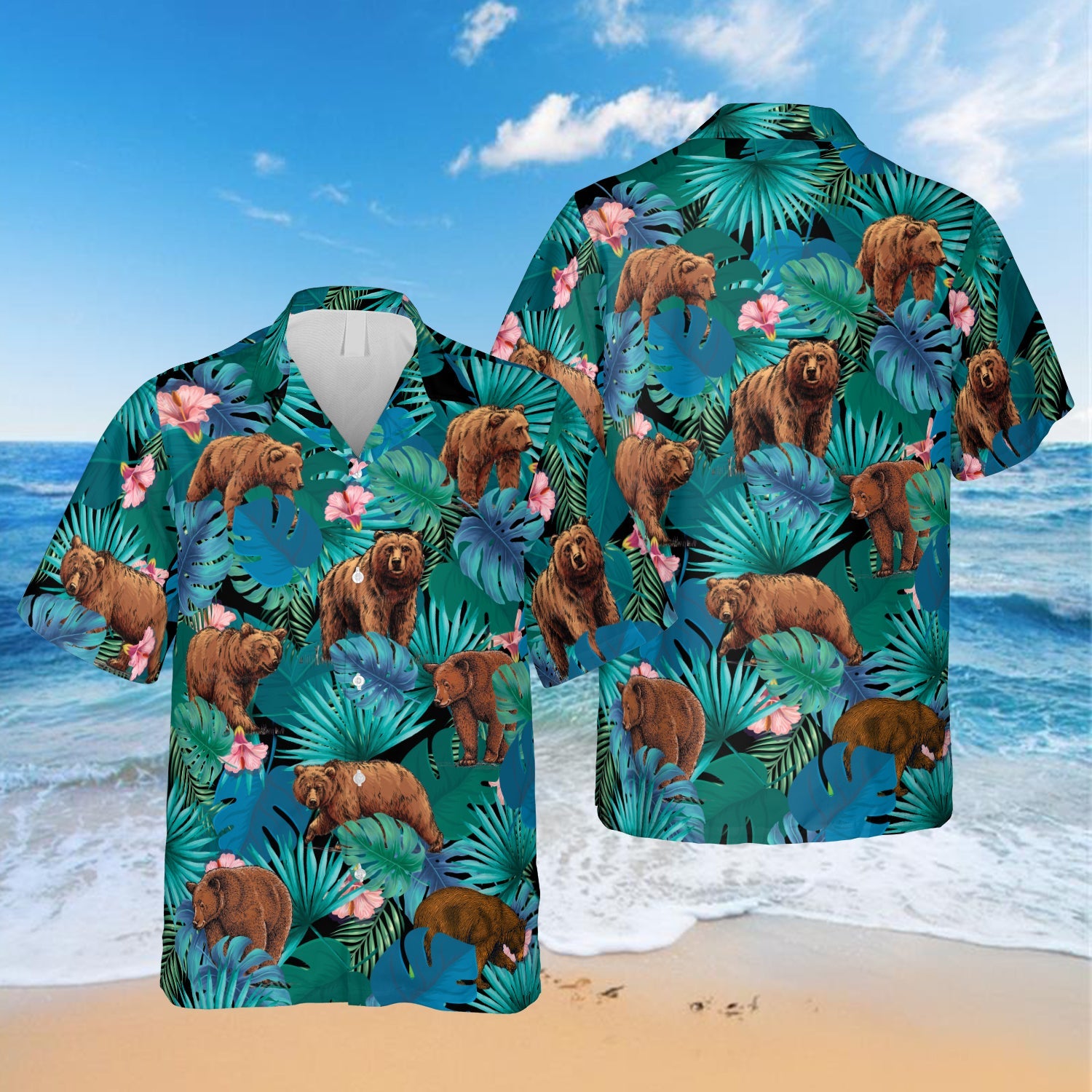 Funny Bear Hawaii Gift For Him Ha76744