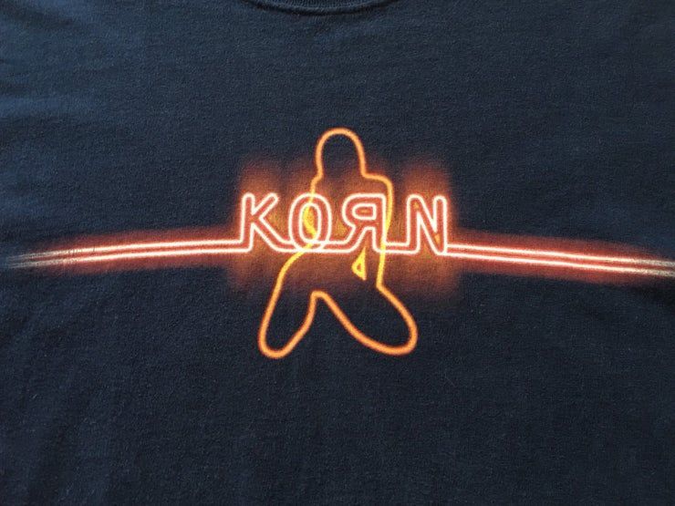 1990S Korn Neon Stripper Optima Longsleeve Vintage Shirt