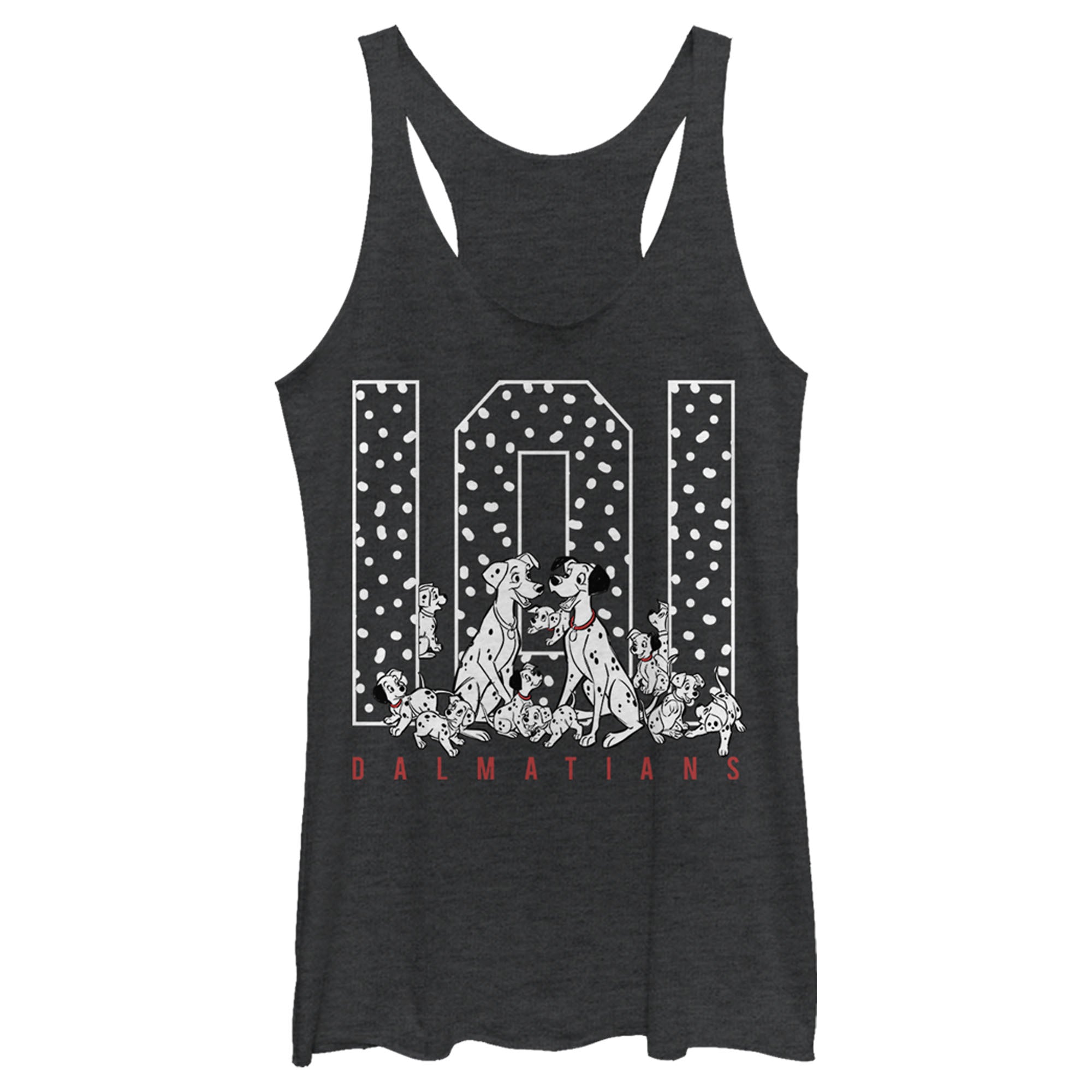 Women’S One Hundred And One Dalmatians The Whole Family Racerback Tank Top