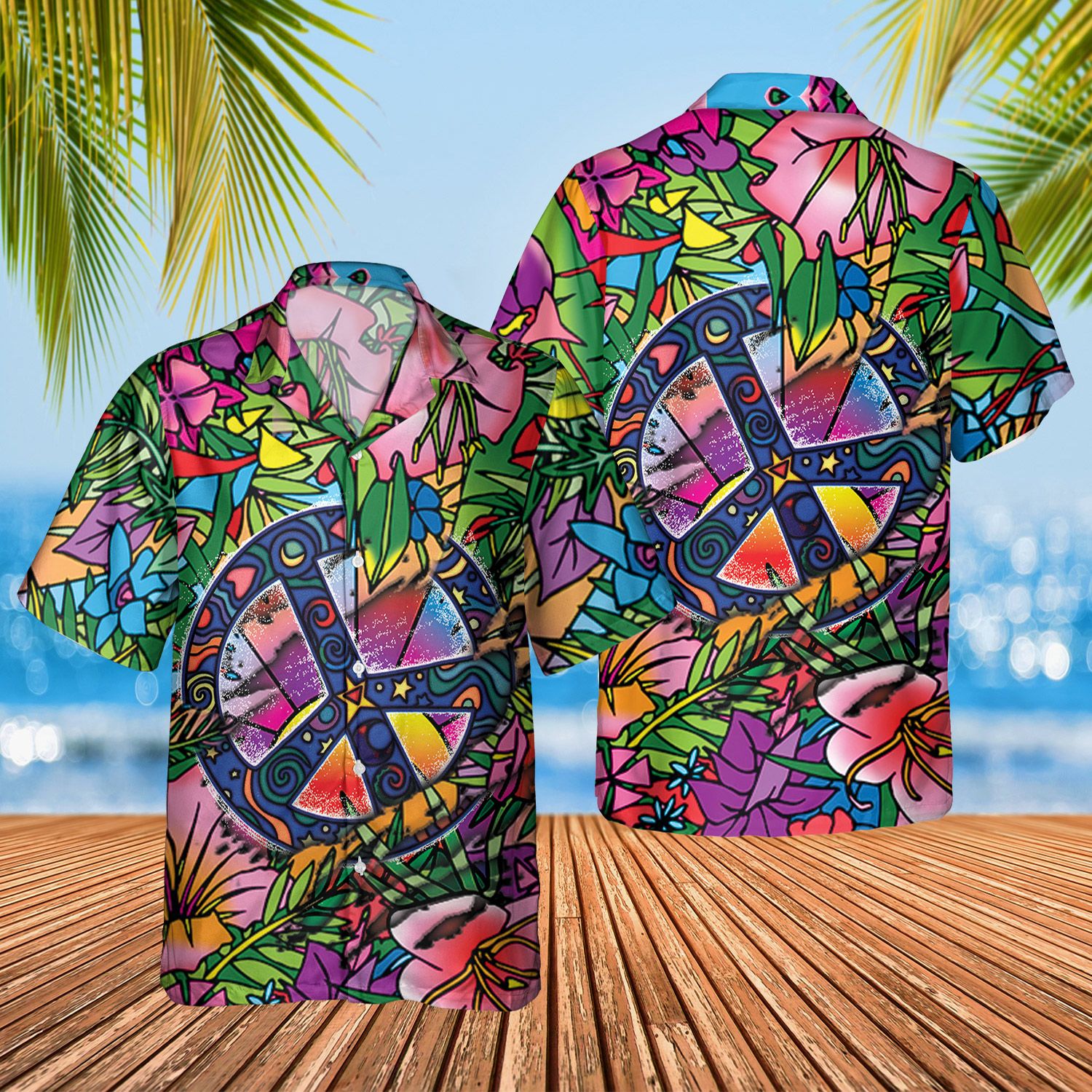 Hippie Hawaiian Shirt Ha6005