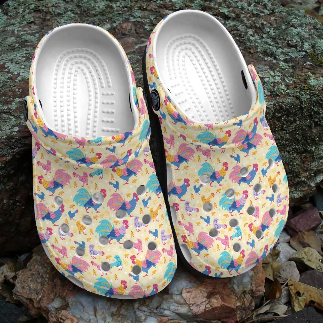 Chicken Personalized Clog, Custom Name, Text, Color, Number Fashion Style For Women, Men, Kid, Print 3D Lovely Chickens Ver 3