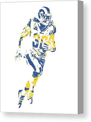 Todd Gurley Los Angeles Rams Pixel Art 30 Joe Hamilton Canvas Print