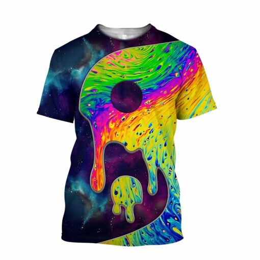 Hippie Color Splash Effect 3D All Over Printed Shirt For Hippie Lovers, Hippie Style 3D Shirts, Gift For Men And Women