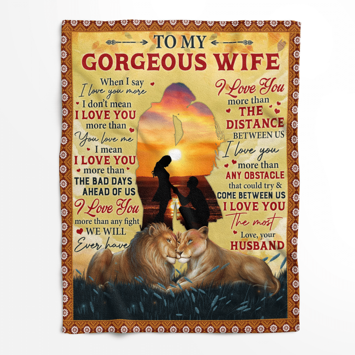 Blanket For Loved Blanket For Wife When I Say I Love You More Lion Blanket