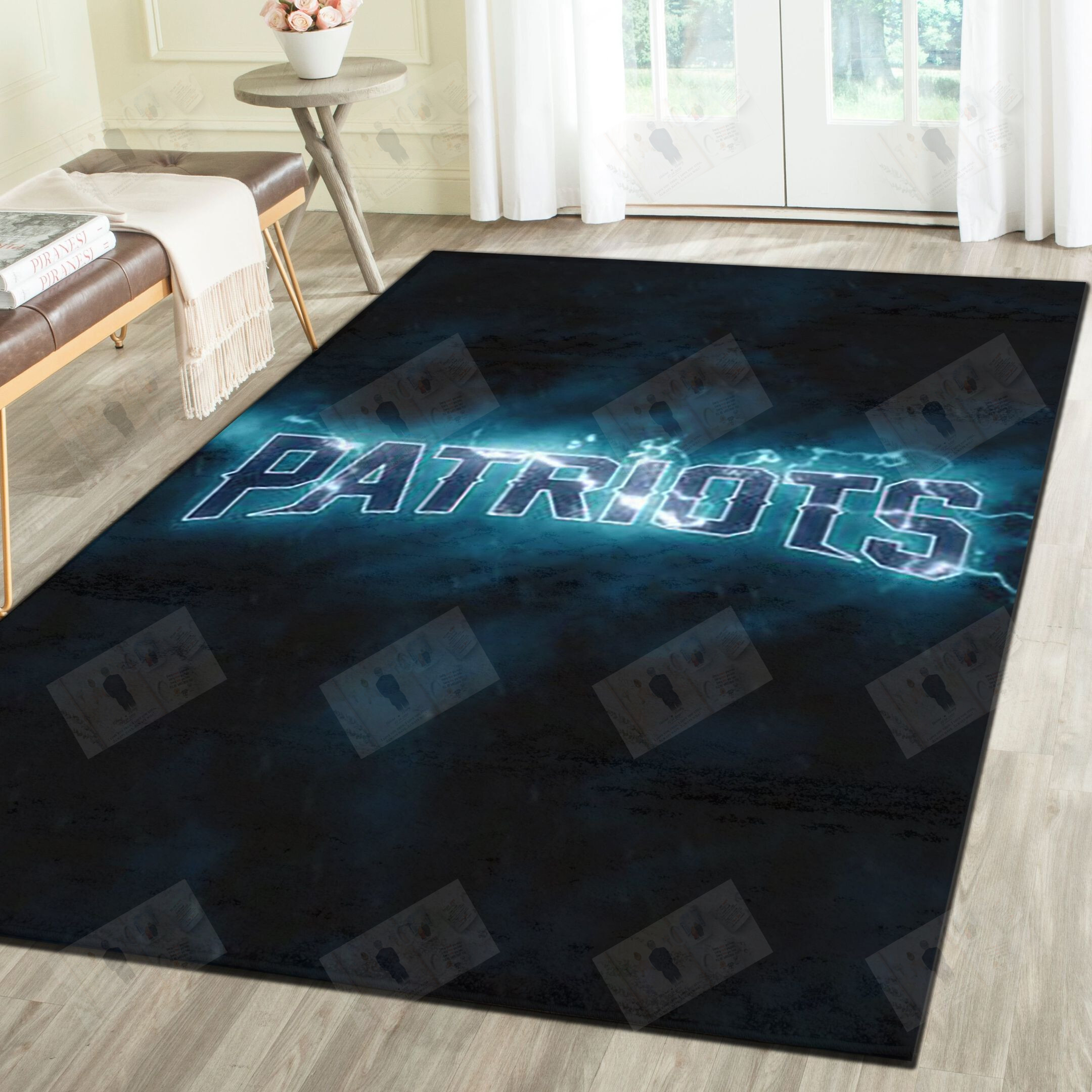 New England Patriots Area Rugs, Football Team Living Room Bedroom Carpet, Sports Floor Mat