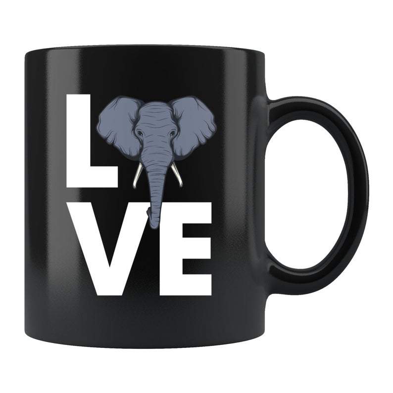 Love Elephant Mug Gift For Elephant Lover Mug Elephant Lover Elephant Fan Mug Gift For Friend Family Double Side Printed Ceramic Coffee Mug Tea Cups Latte