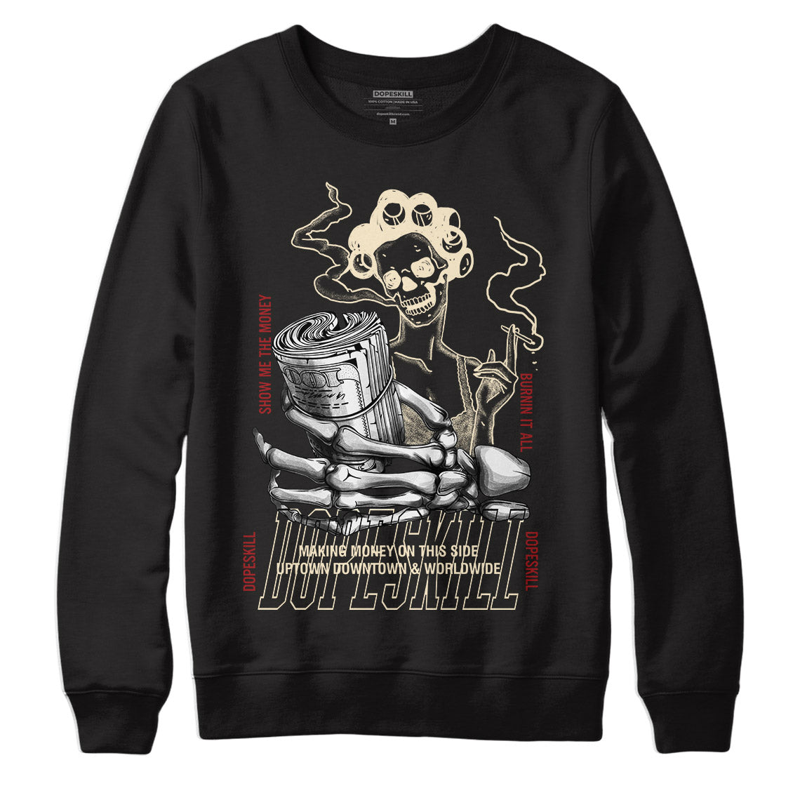 Show Me The Money Halloween Crewneck Sweatshirt Match Jordan 11 Animal Instinct