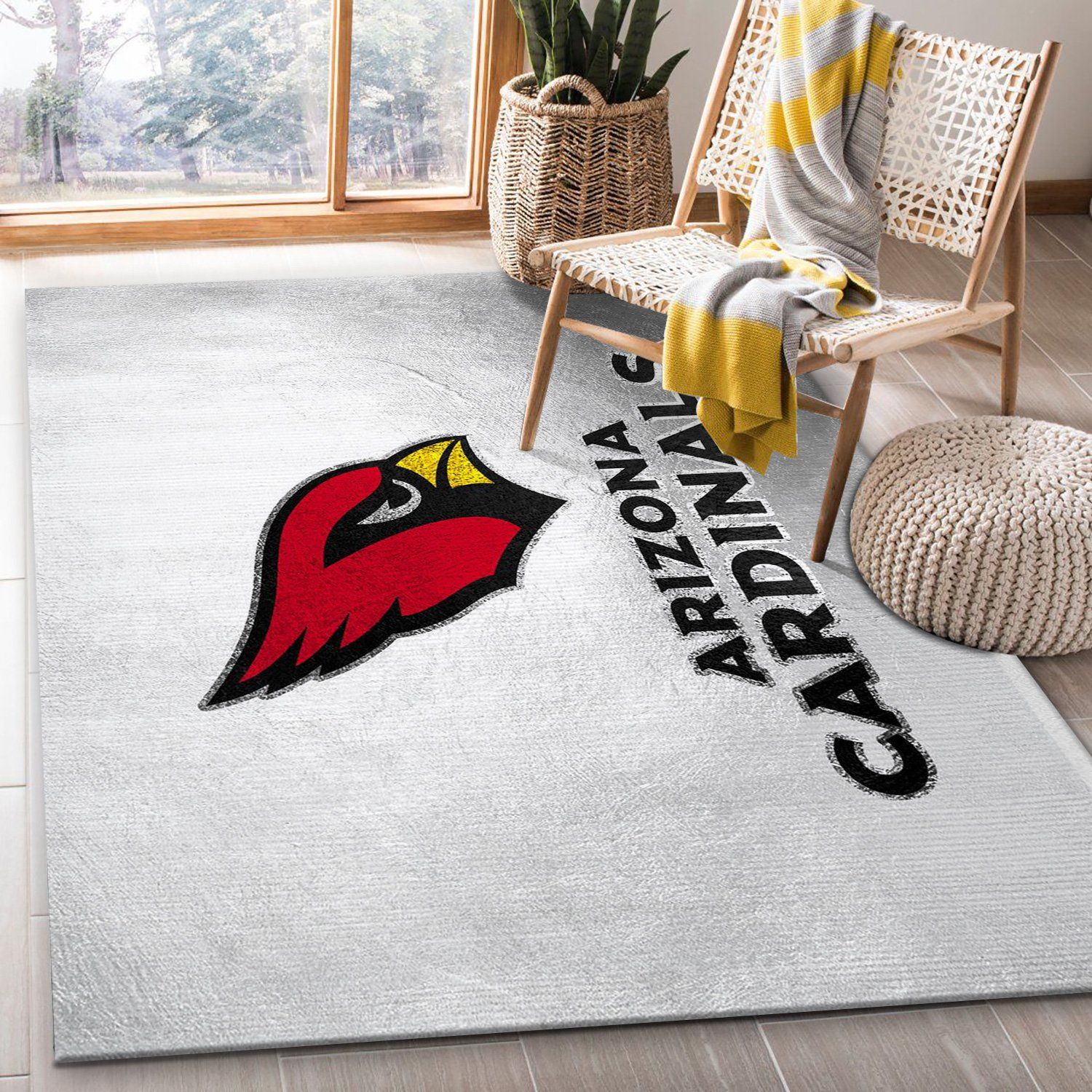 Arizona Cardinals Area Rug Kitchen Rug Us Gift Decor