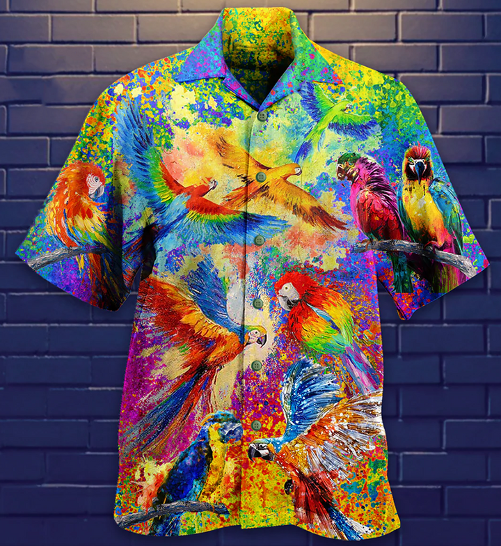 Parrot Love Color Hawaii Shirt Ha76146