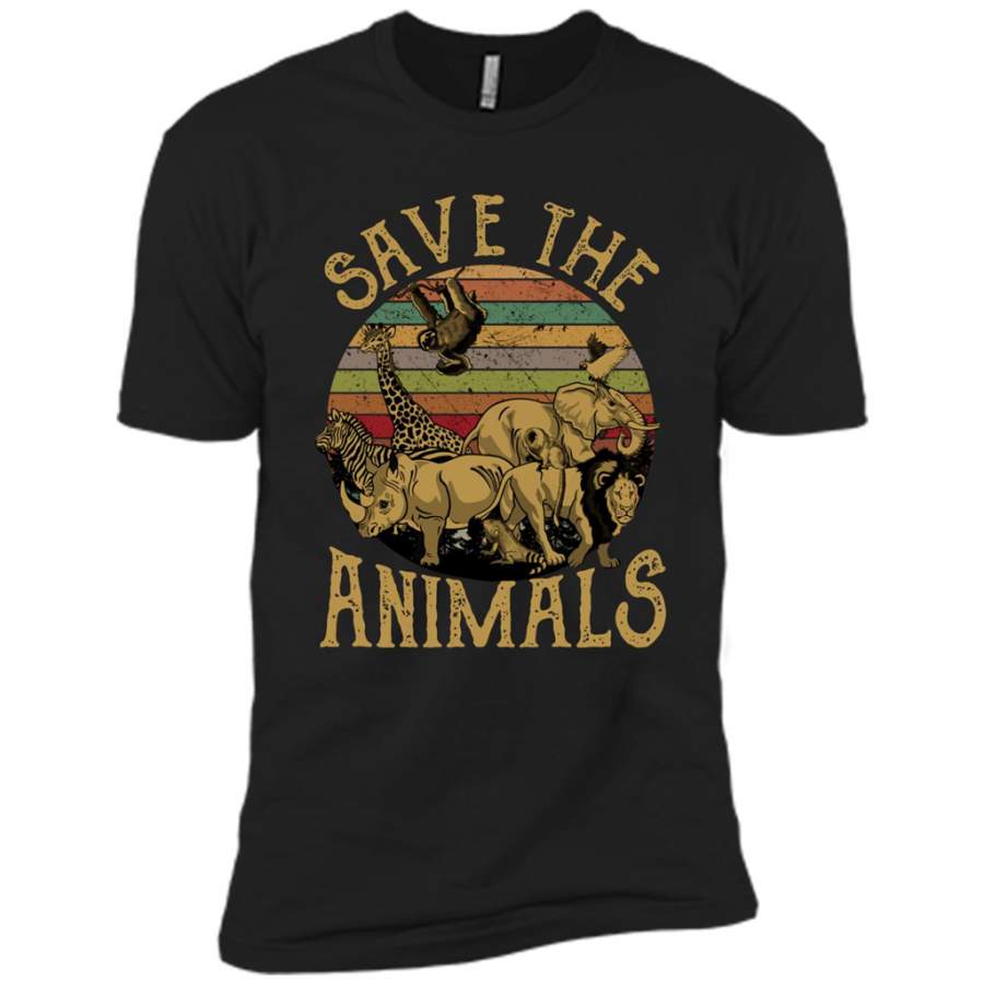 Save The Animals – Canvas Unisex USA Shirt