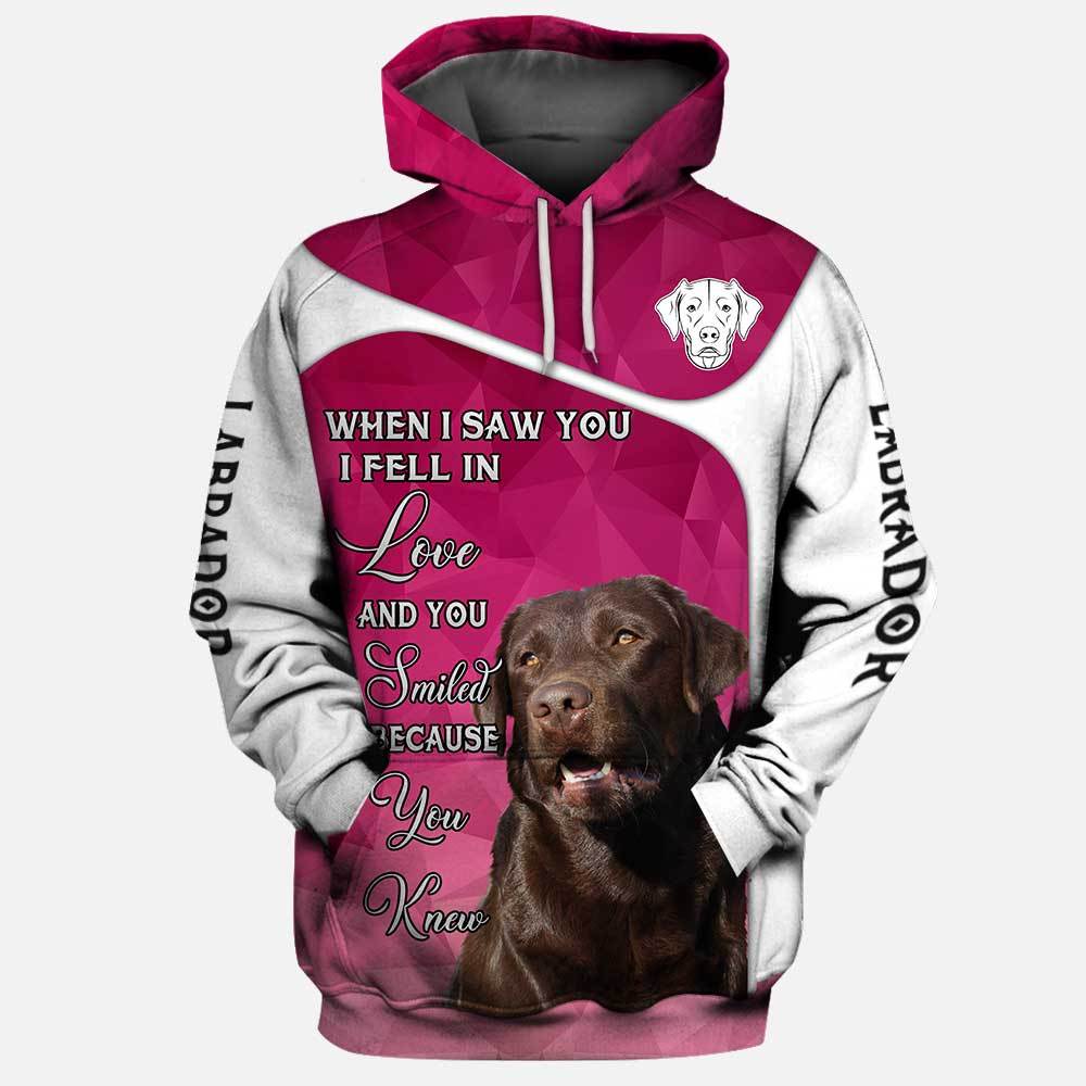 Chocolate Labrador When I Saw You 3D Full Printing