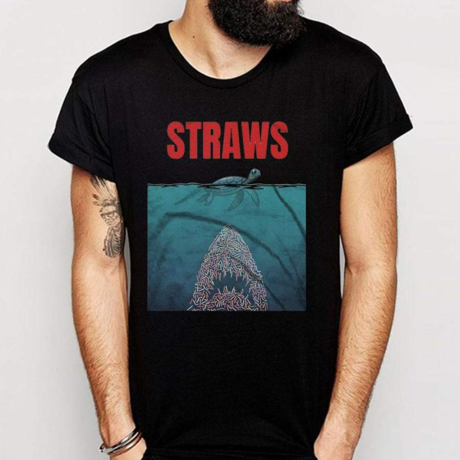 Straws Shark Dododo Men’S T Shirt