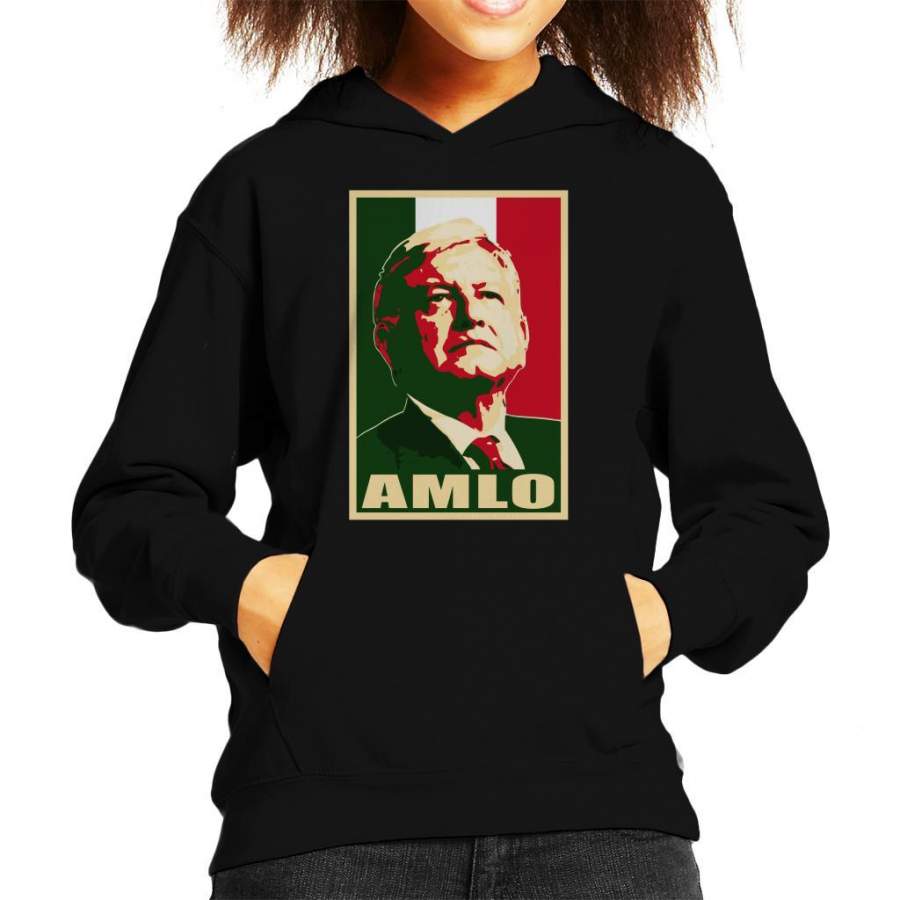 Amlo Mexican Kid’s Hooded Sweatshirt