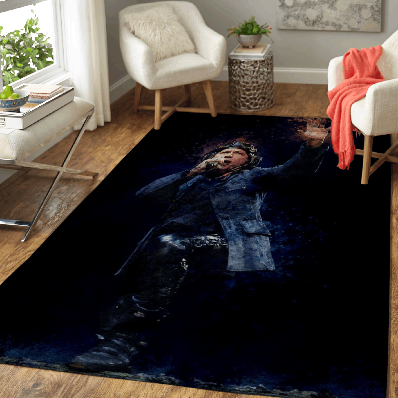 Bruce Dickinson – Iron Maiden Band Peform Art Area Rug