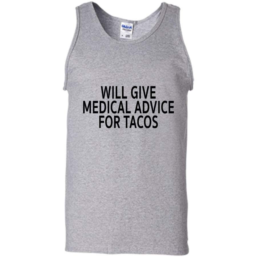 Will Give Medical Advice For Tacos – Canvas Unisex Tank