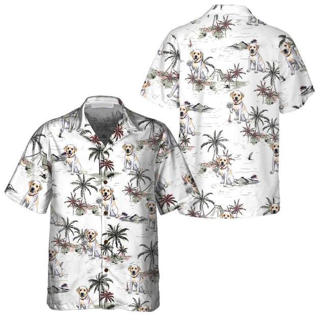 Labrador Retriever Tropical Pattern Dog Hawaii Shirt Ha27206