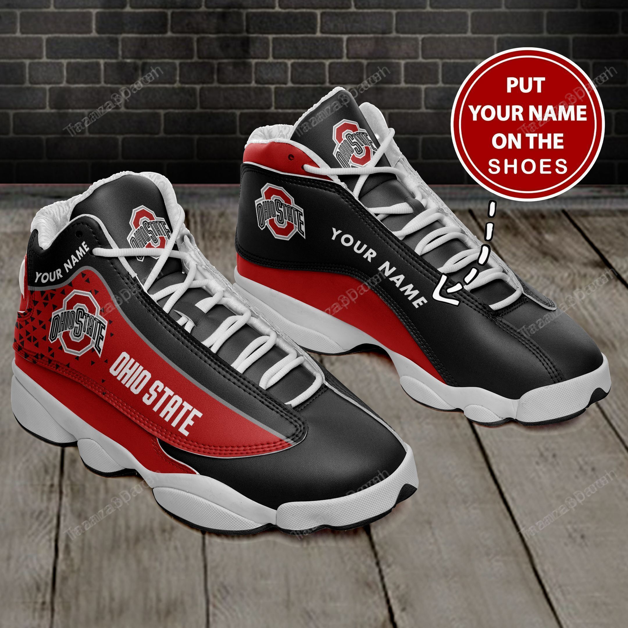 Ohio State Buckeyes Personalized Air Jd13 Sneakers 003
