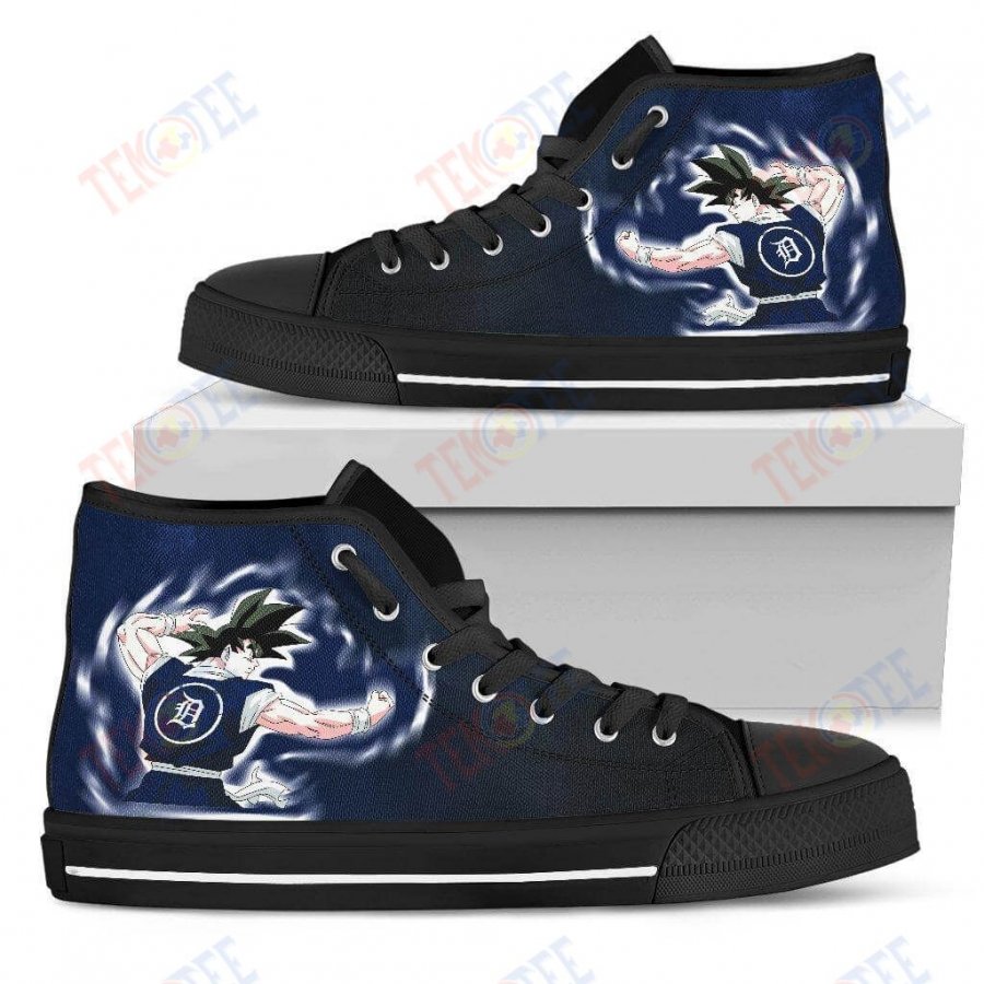 Mens Womens Detroit Tigers Goku Saiyan Power High Top Shoes 3D Printable TMT896