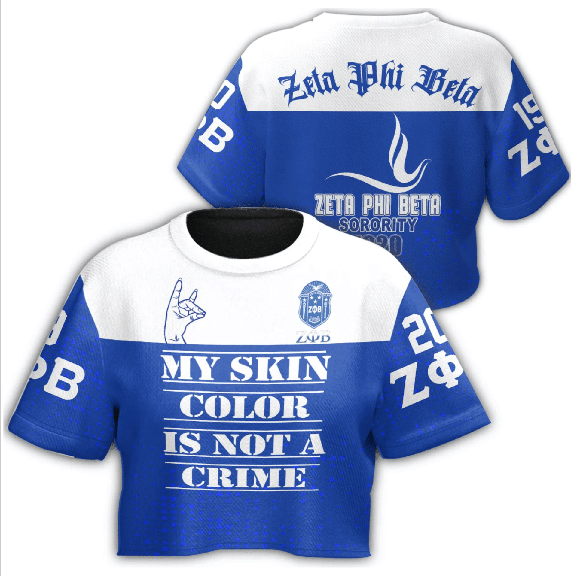 Sorority Tshirt – Zeta Phi Beta Croptop Tshirt