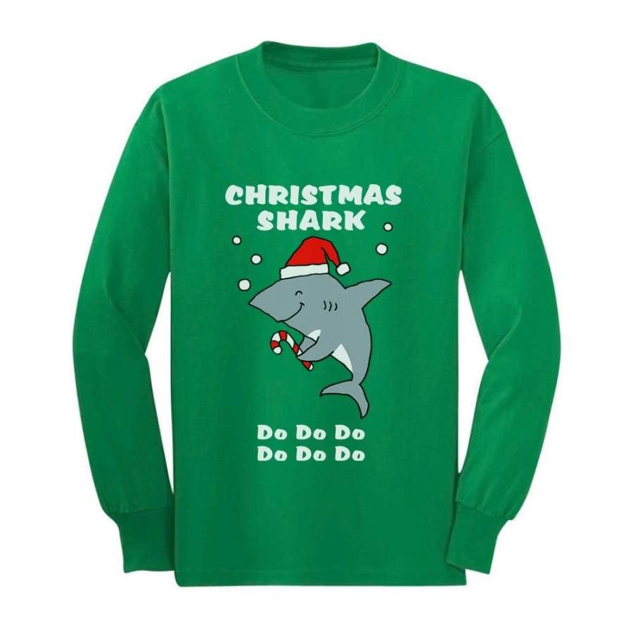 Christmas Shark Doo Doo Ugly Sweater Toddler/Kids Long sleeve T-Shirt