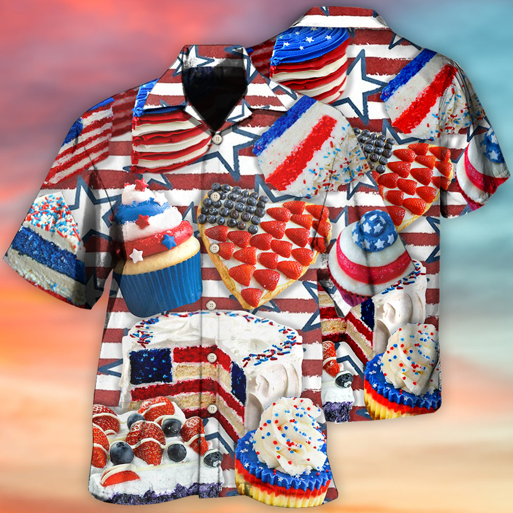 Cake Independence Day Style Hawaii Shirt Ha107748