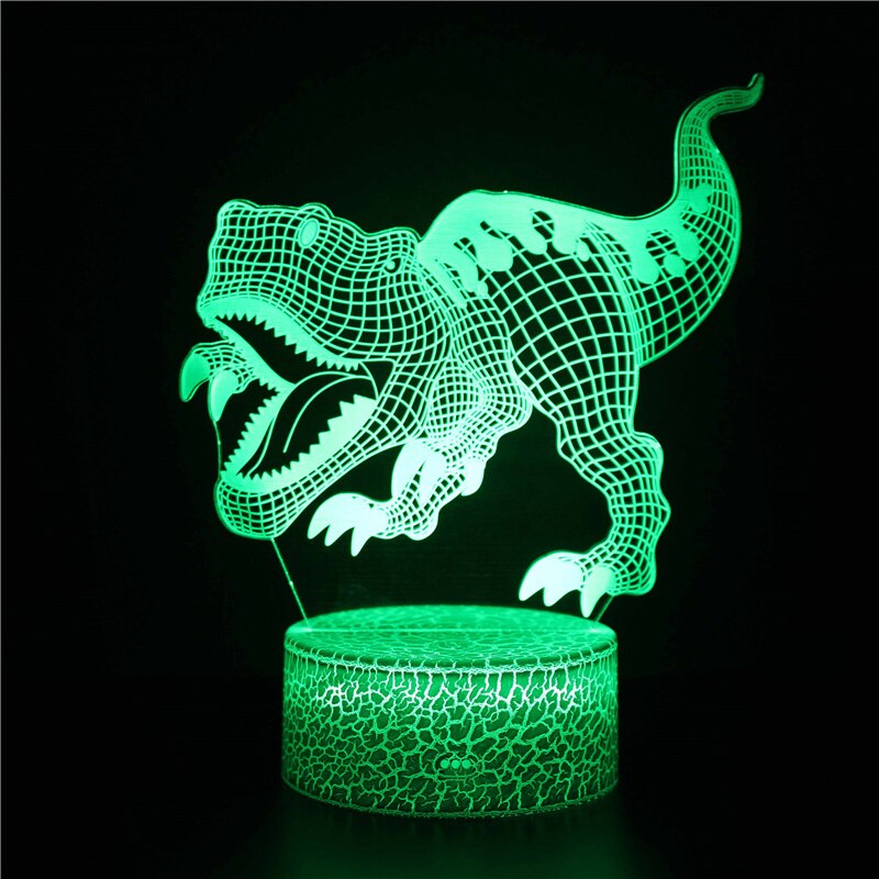 3D Dinosaur LED Night Light For Child Bedroom Decor 16 Changing Colors Touch Remote Control LED Table Desk Lamp Creative Gift alx