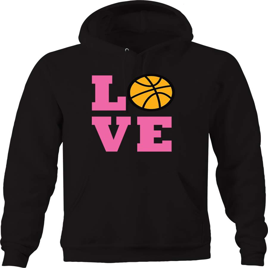 Love Basketball Sports Winners Champions Athlete Slam Dunk Hoop Hoodie