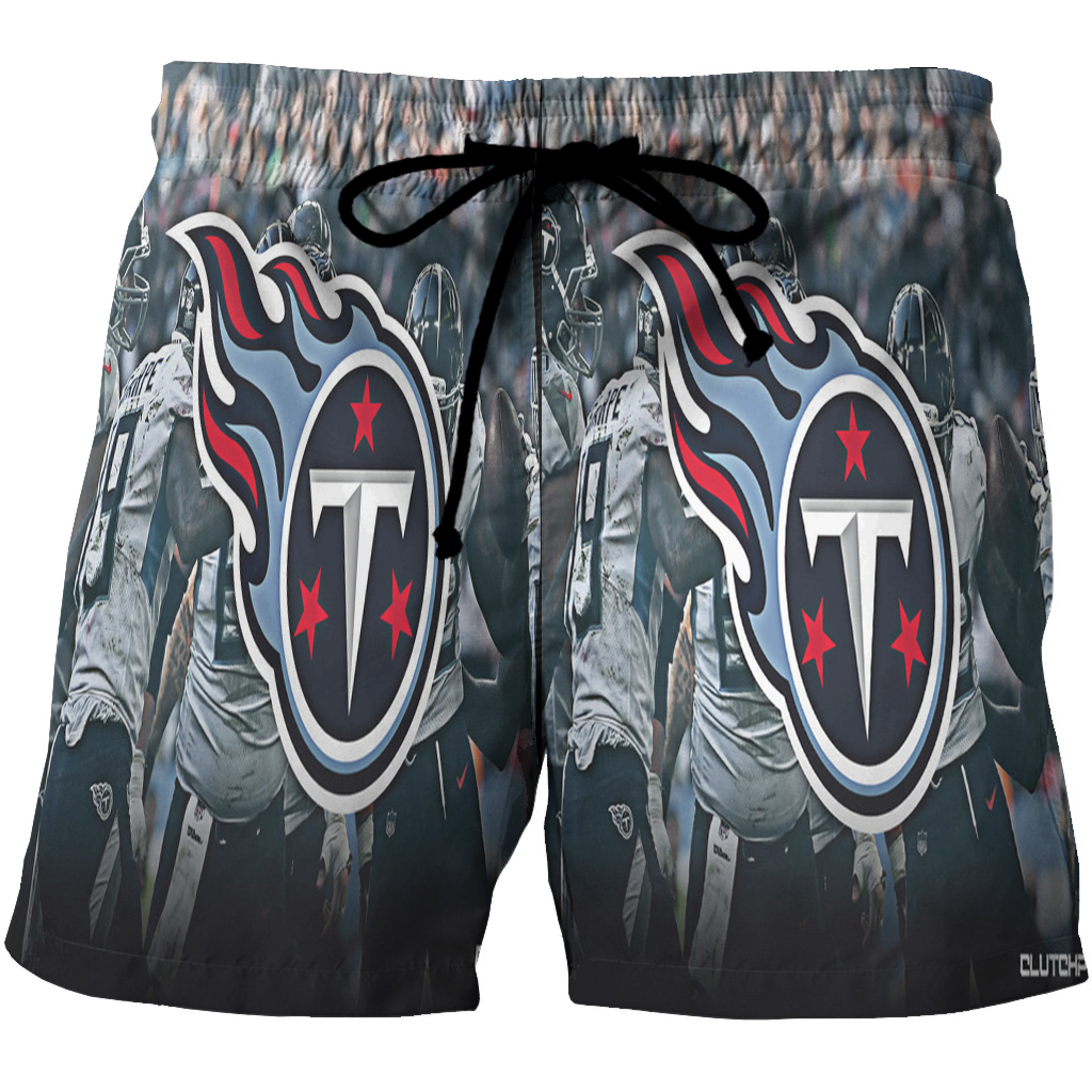 Tennessee Titans Emblem V20 3D All Over Print Summer Beach Hawaiian Short