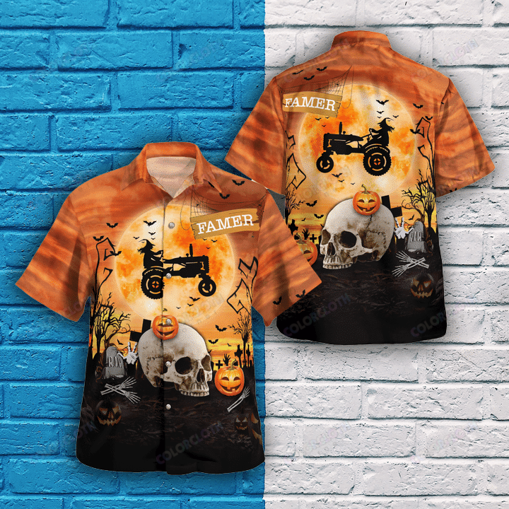 Tractor Halloween Hawaii Shirt Ha23432