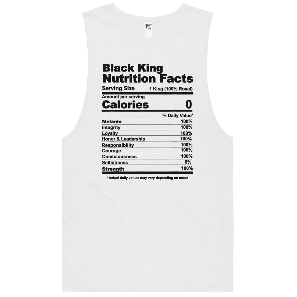 Nutritional Facts Shirt, Nutritional Facts Tank Top, Black King Nutrition Facts Shirt, Black King Nutritional Facts Tank Top