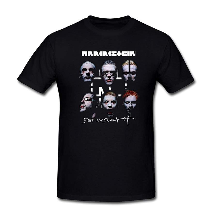 SEagleo2 Men’s Six Faces Rammstein Band Sehnsucht Poster T-Shirt