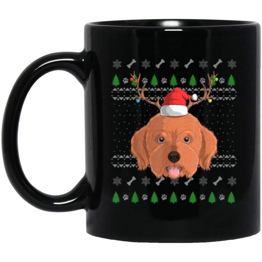 Cavapoo Dog Santa Claus Ugly Christmas Cavalier Mix Poodle Mug