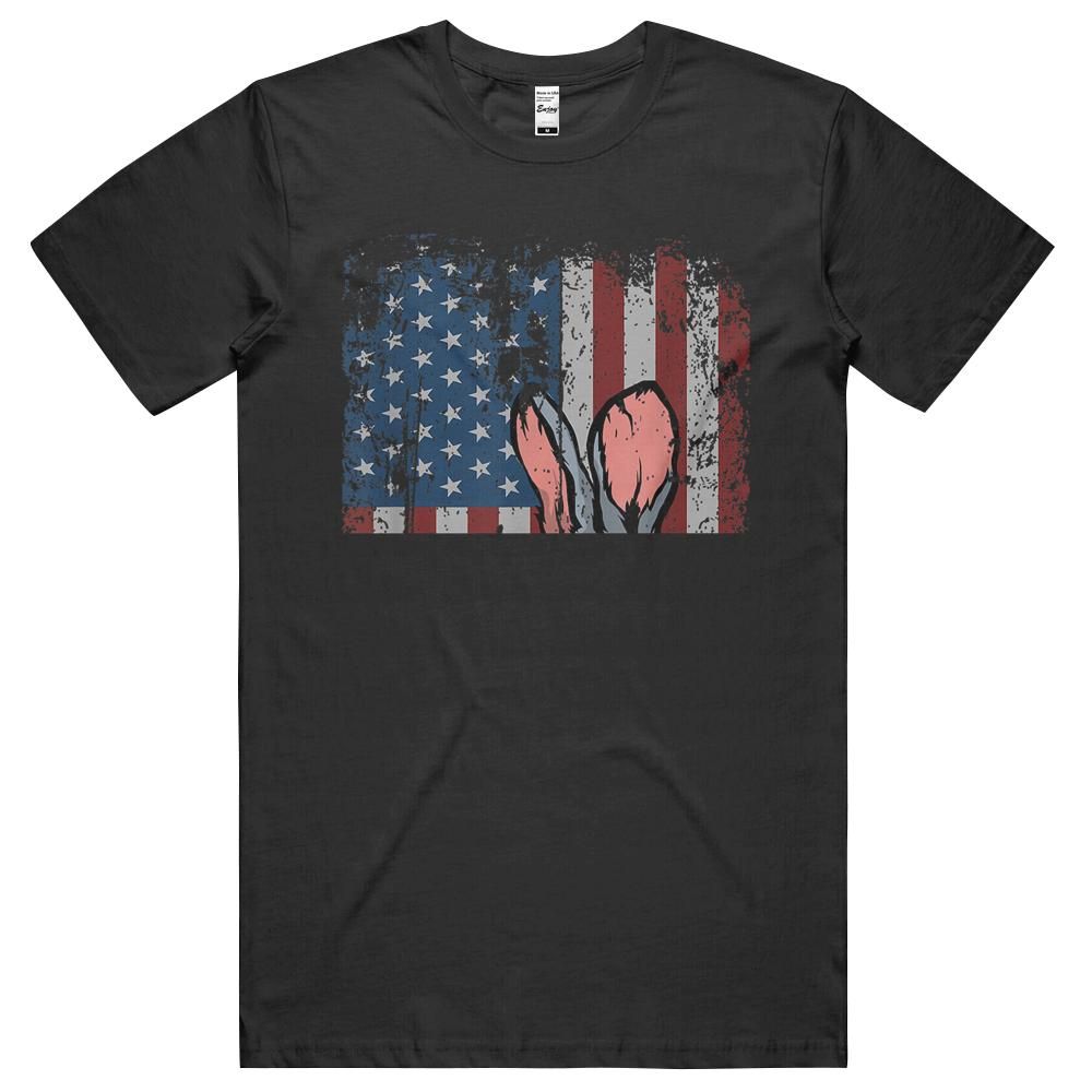 Bunny American Flag Patriotic Rabbit Farmer Gift t-shirt, hoodie, long sleeve tee