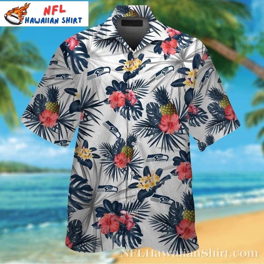 Seattle Seahawks Paradise Found  Tropical Flora Hawaiian Shirt