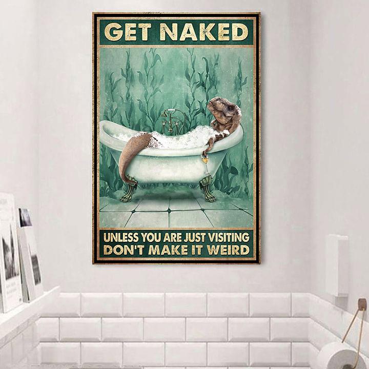 T-Rex Get Naked Poster Unless You Are Visiting Don’t Make It Weird Poster Wall Home Decor